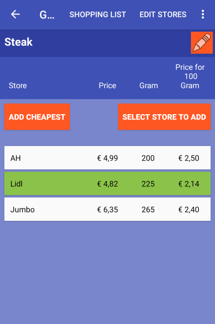 Grocery App screenshot